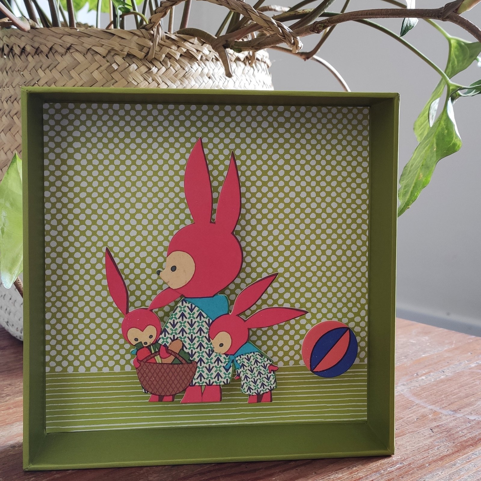 Cuadro 3D - Famille Lapin