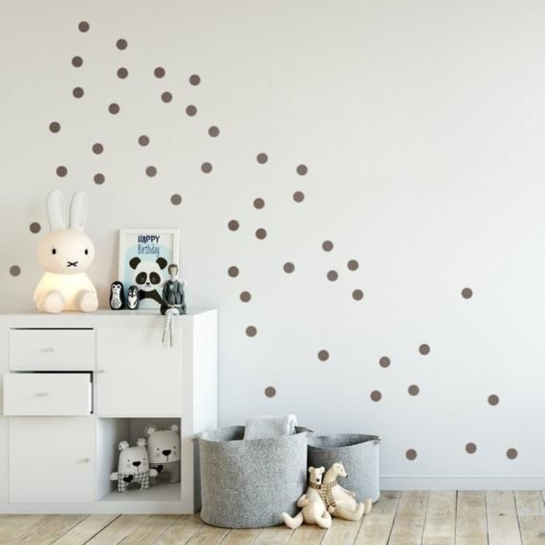 Vinilo Dots Acuarela - Gris