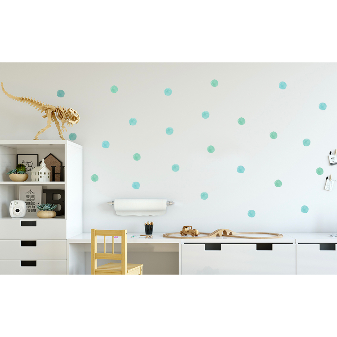 Vinilo Dots Acuarela - Aqua - Imagen 3